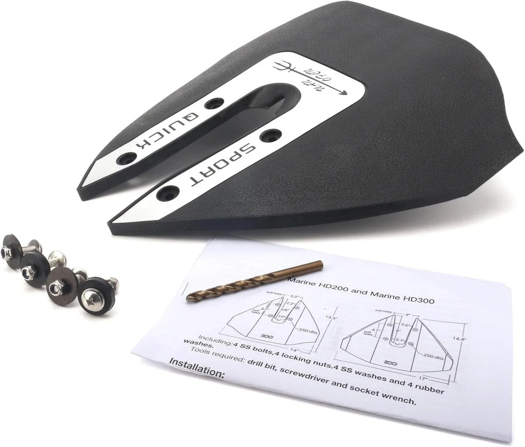 Lower Unit Whale Tail Hydrofoil Stabilizer for Outboards (8-40 HP)