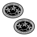 2Pcs Ultra Low EMISSION 3 Star DECALS STICKERS for SEADOO YAMAHA HONDA - Silver