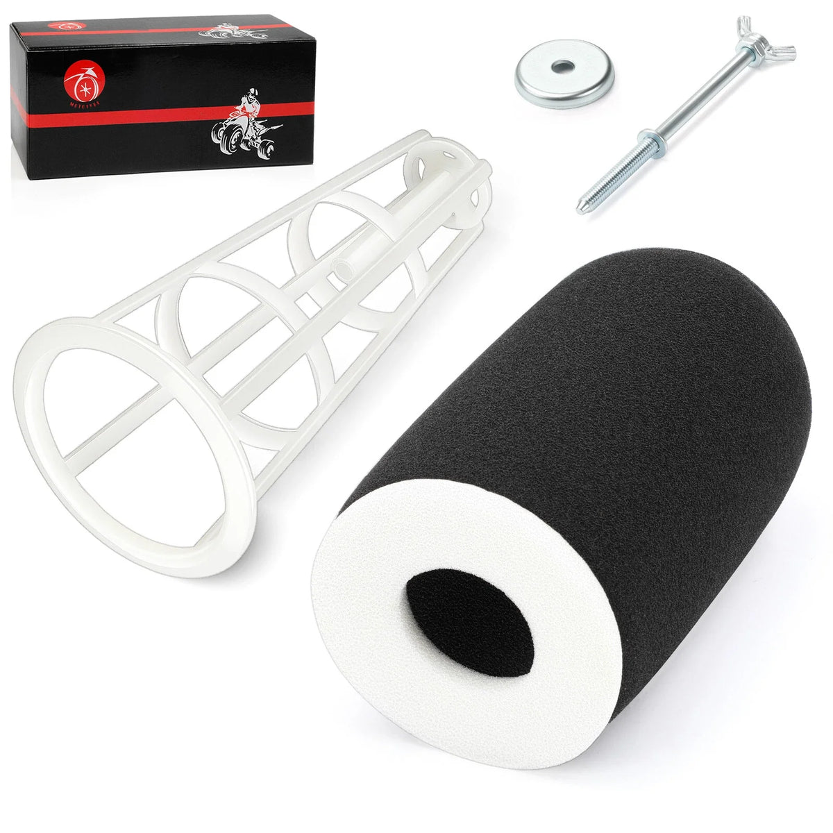 Air Filter Cleaner & Cage Cone with Bolt Kit for Yamaha Raptor 700/700R (2006–2024)