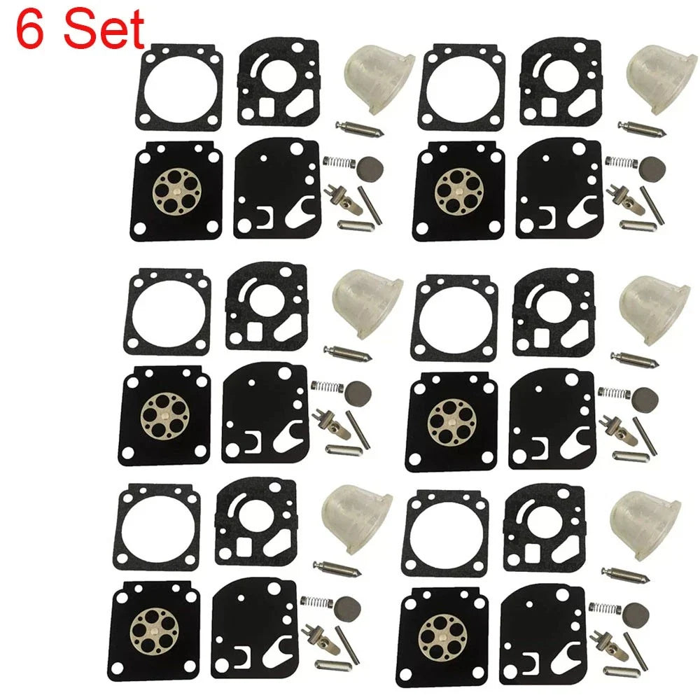Set of 6 Carburetor Gasket Kits for Zama RB-115 C1U-W18 C1U-W18A C1U-W24