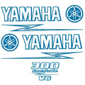 Yamaha Boat Cowling Decal U30921-16 - 300 Four Stroke Royal Blue (kit)