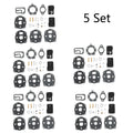 Set of 5 Carburetor Gasket Kits for B&S (694056, 491539, 394502, 402447, 402451)