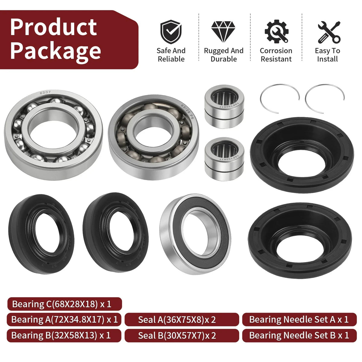 Rear Differential Bearing Seal for Honda TRX500/520 (2015–2024)