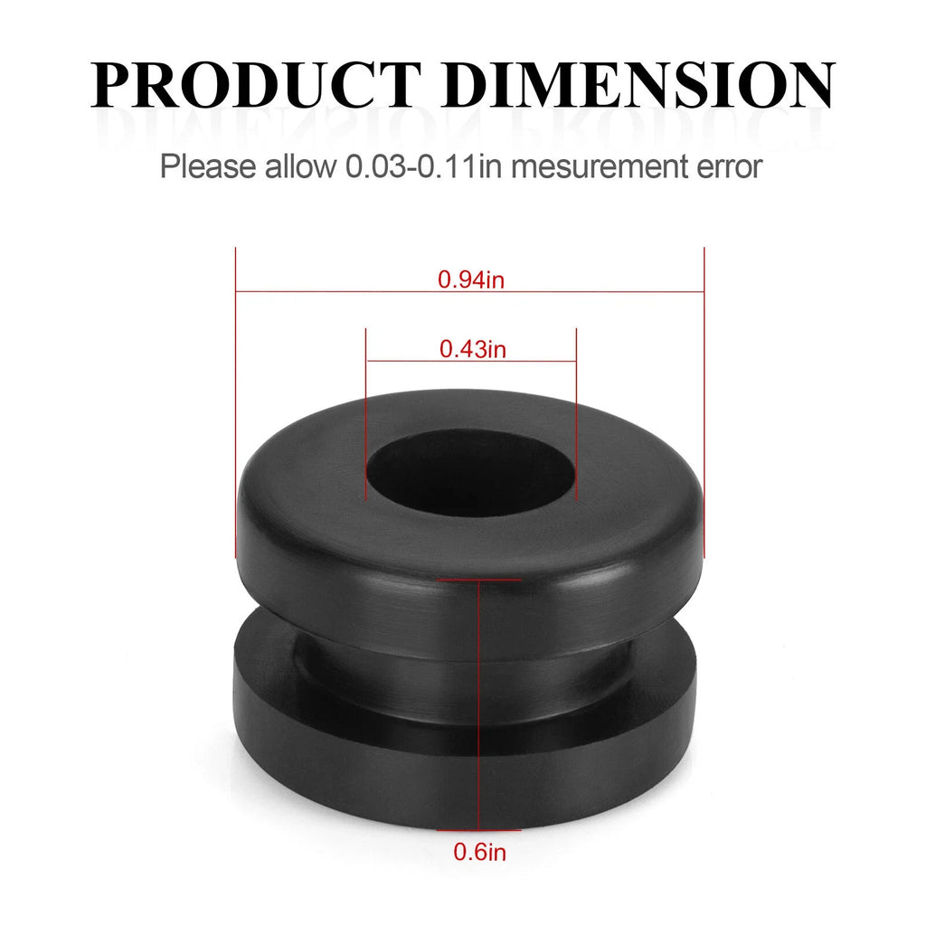 Set of 4 Rubber Heel Guard Grommets for Yamaha YFM350X YFZ350 YFS200 (1990–2006)