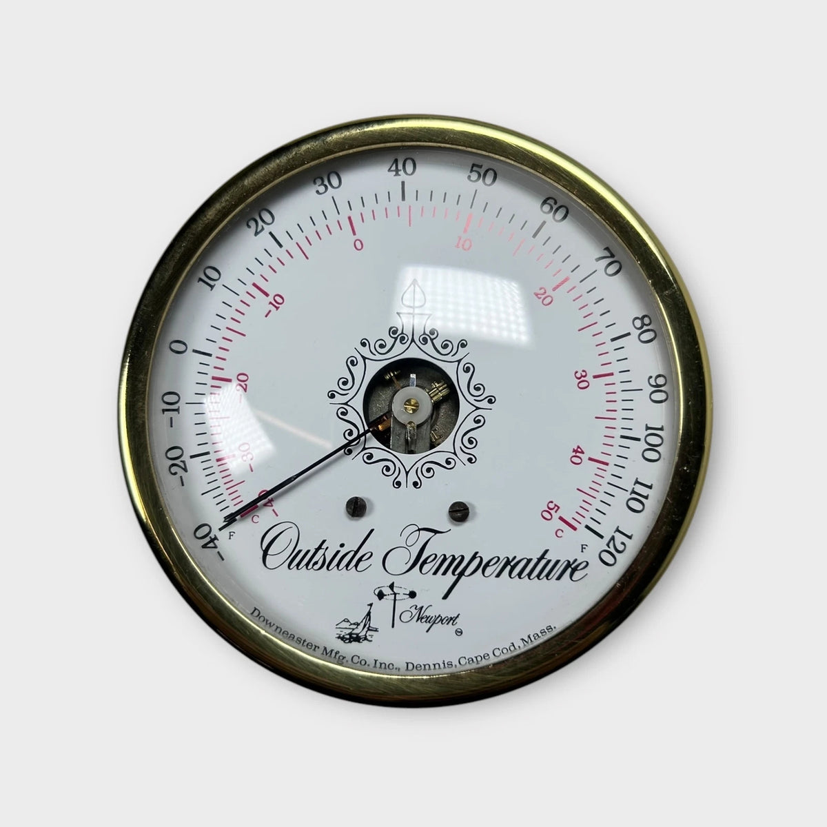 Newport T-3B, Downeaster Marine Brass Outside Temperature Gauge