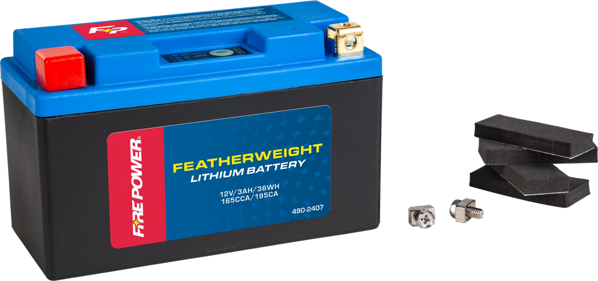 FIRE POWER Featherweight Lithium Battery 165 CCA Fits Ducati Yamaha Kawasaki
