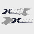 MasterCraft Boat Graphic Decals 758123 - X-Star Blue Gray 2008 (set of 2)