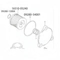 Oil Filters with O-ring for Suzuki DF 9.9 15 (16510-05240, 09280-13004, 09280-54001)