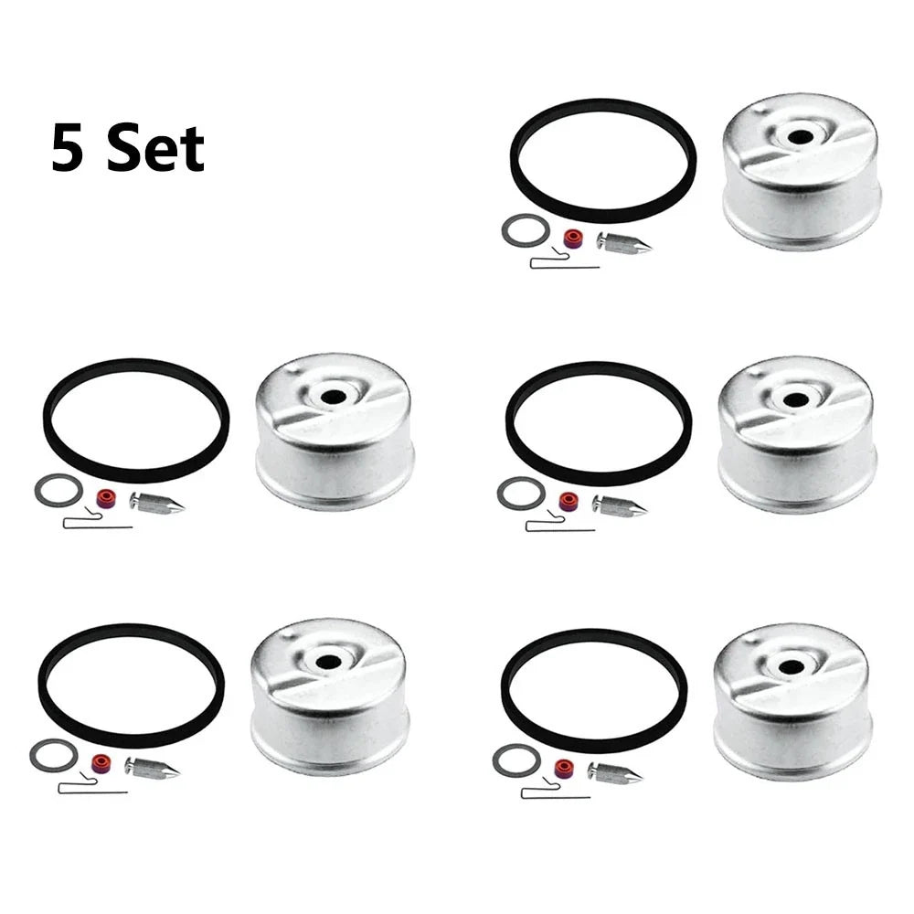 Set of 5 Carburetor Bowl Needle Seat Gasket Kit for Tecumseh (631021B, 631867)