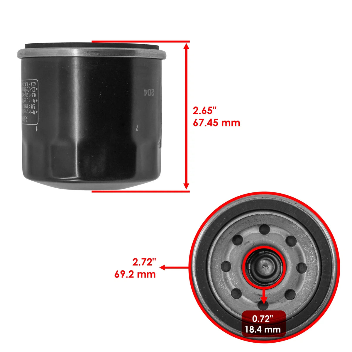 3 Pack Oil Filter for Yamaha VX1100 Waverunner (2008)