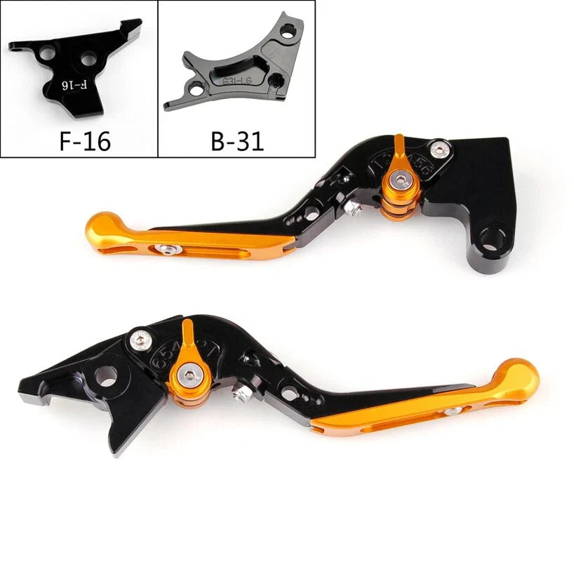 Adjustable Folding Brake Clutch Lever for Yamaha R1 R6S (2004–2008) Gold T9
