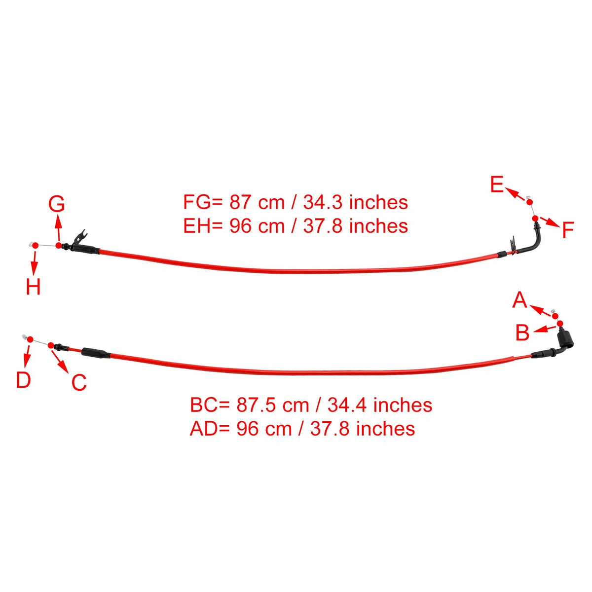Throttle Cable Wire for Suzuki GSXR1000 (2017–2023) Red