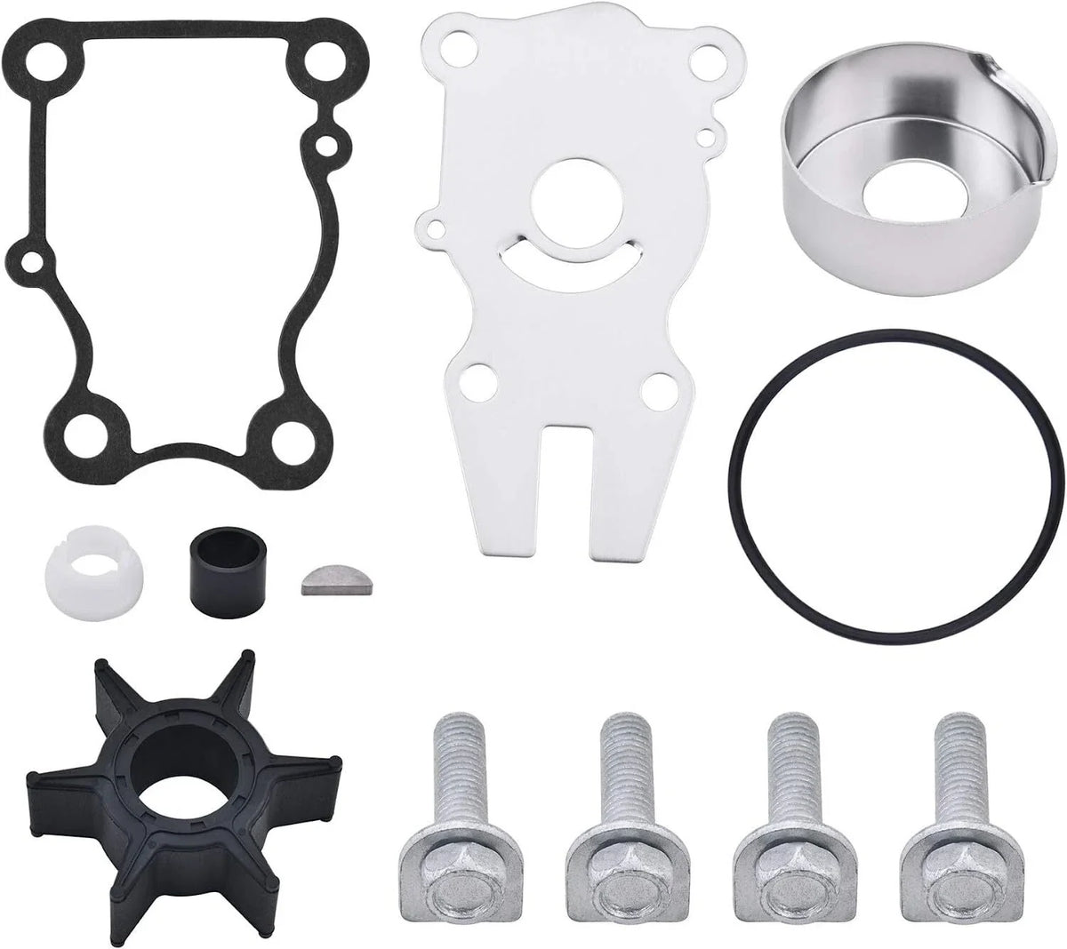 Water Pump Impeller Kit for Yamaha 4-Str F 40 50 60 HP Outboard (63D-W0078-00)