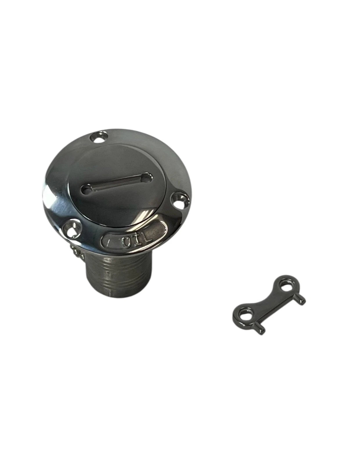Marine Oil Deck Fill, Boat Filler Port, for 1 1/2in Pipe, with Key
