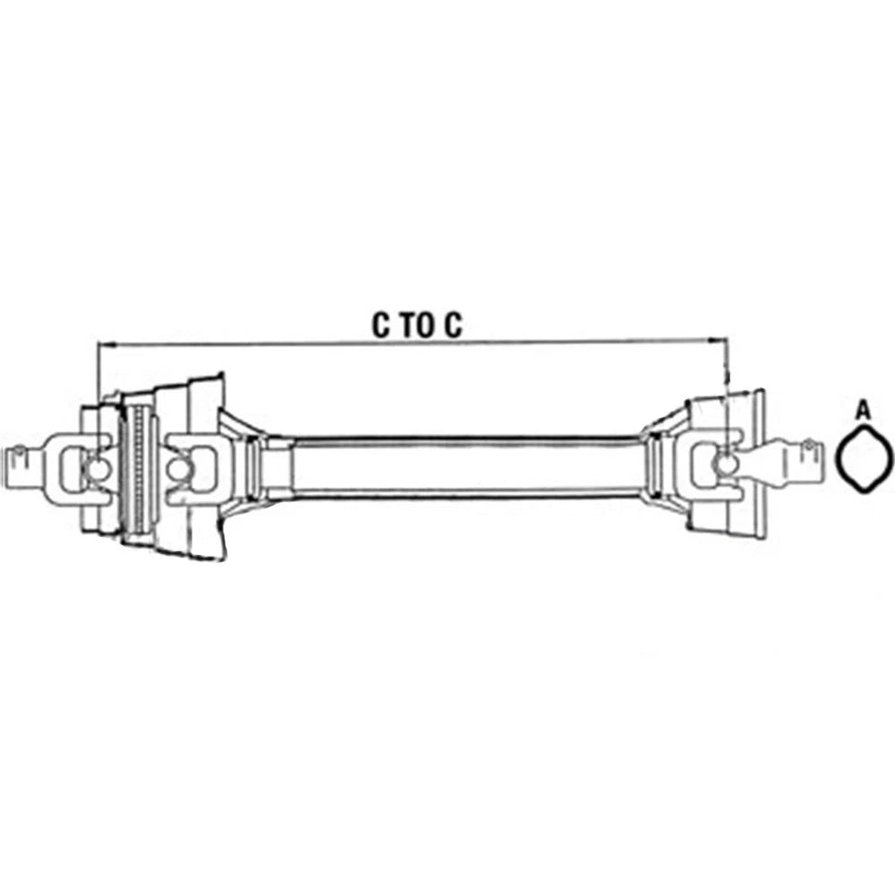 1000 RPM PTO Driveline BW14491 Fits John Deere Rotary Cutter HX10 1008 1018 1418