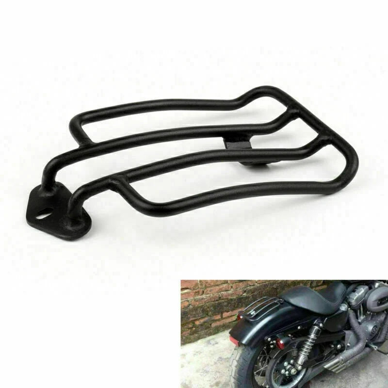 Black Solo Seat Luggage Rack for Sportster XL883 1200 (2004–2016) T9