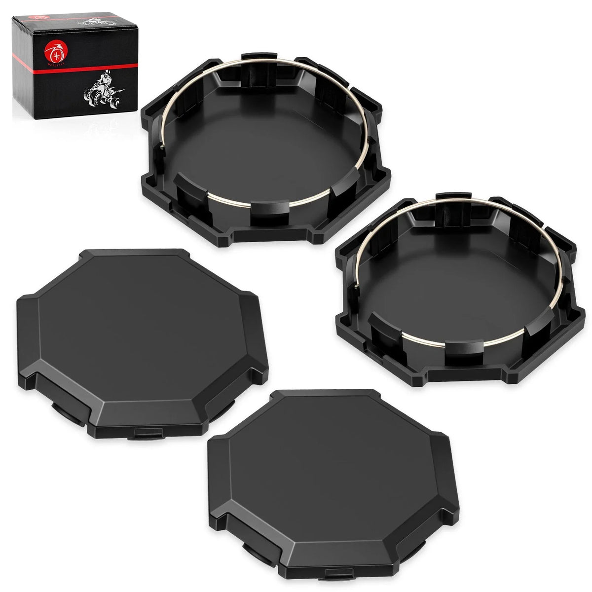 Set of 4 Center Hub Wheel Caps 1521999-458 for Polaris Sportsman 850 1000