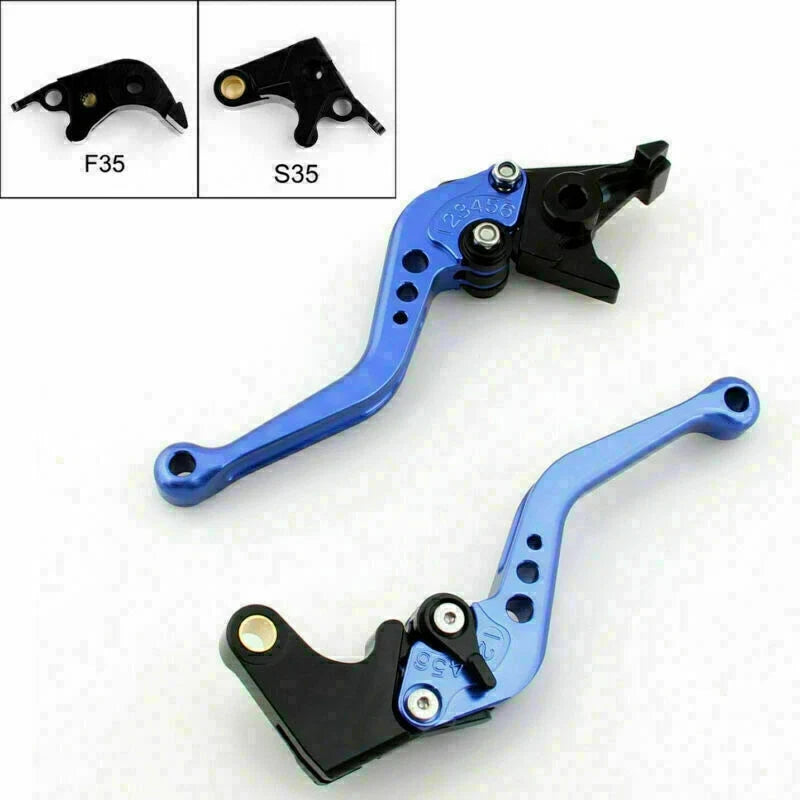 Short Brake Clutch Levers for Suzuki GSXR600 GSXR750 GSXR1000 (2005–2010) Blue T