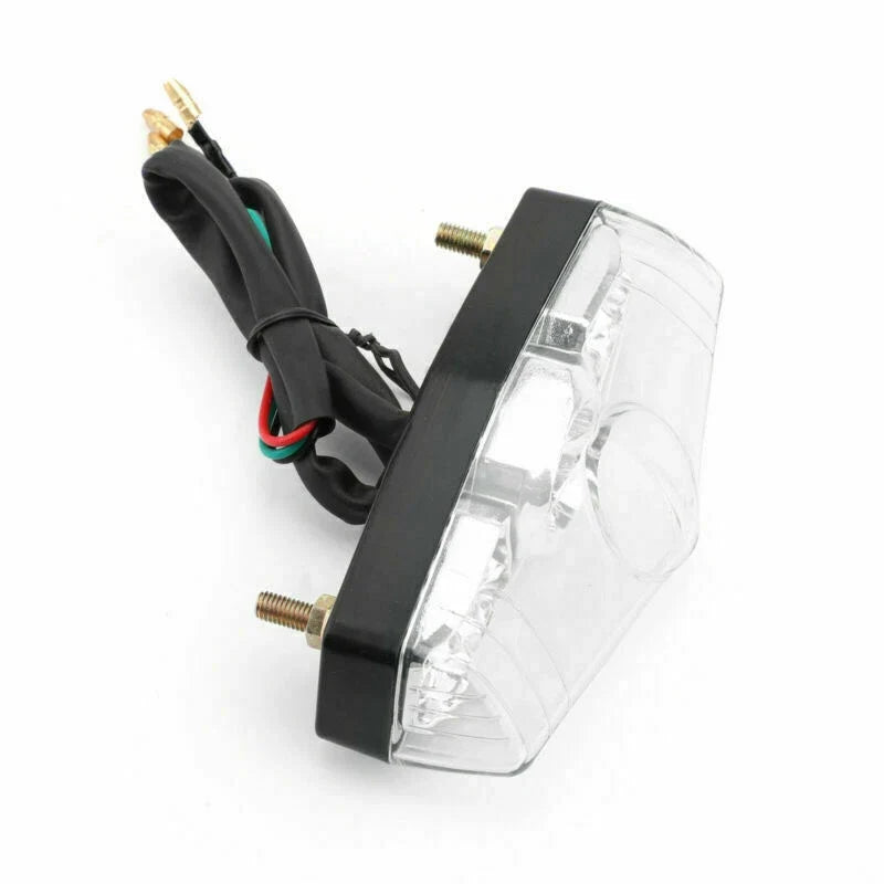 LED Clear Brake Stop Running Rear Tail Light Lamp for Universal Motorcycle T9