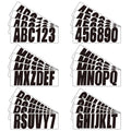 Black Decals Sticker for Boat Letters & Numbers Registration 4 Sets of A-Z & 0-9