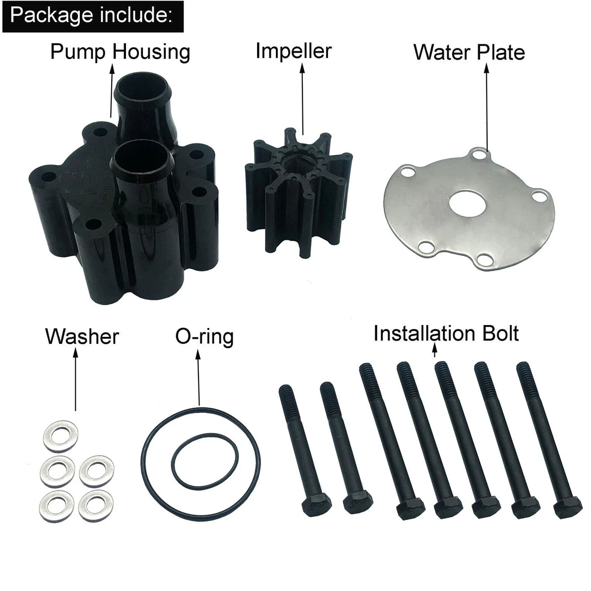 Water Pump Impeller Repair Kit 46-807151A14 for Mercury Mercruiser Bravo (1990–2023)