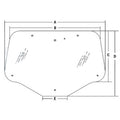 87744542 Rear Glass Fits Case-IH Tractor Models 100 110 115 120 125 130 +
