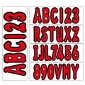 Set of 4 Hull ID Registration Decals for PWC Water Craft Jet Ski (Custom)