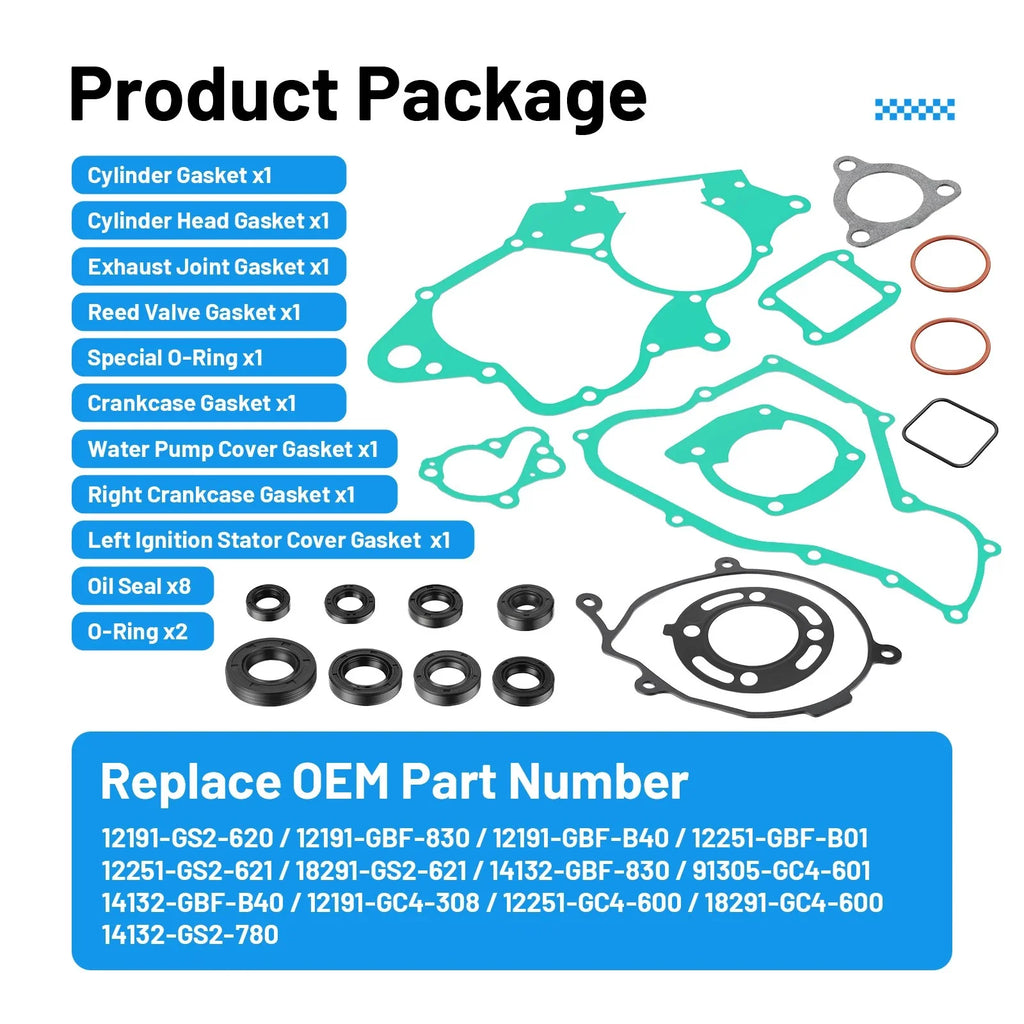 Complete Engine Gasket & Oil Seal Kit for Honda CR80R (1992–2002)