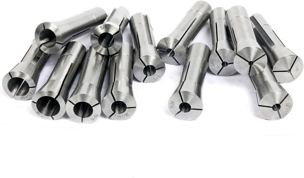 13pcs R8 Round Collet Drawbar Thread 7/16"-20" for CNC Machines