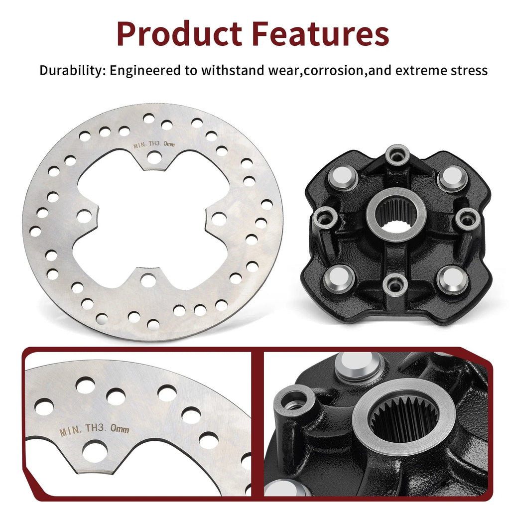 Front Left or Right Wheel Hub & Brake Disc for Honda Foreman Rubicon 500 (2001–2023)