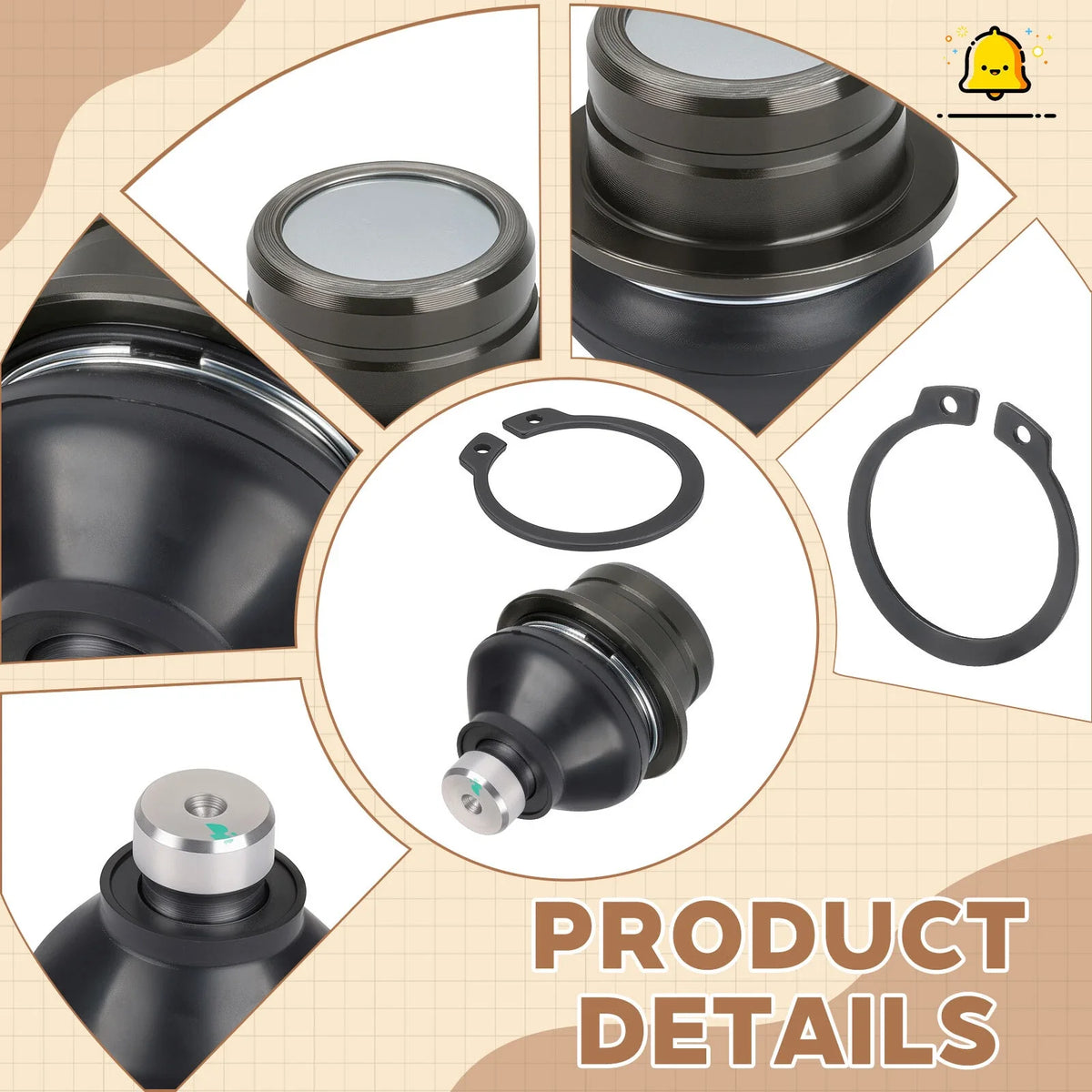 Set of 4 Ball Joints for Suzuki Vinson 500, Eiger 400, 500 (51210-38F00)
