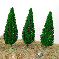10pcs Miniature Pine Trees for Garden Park Railway Scenery
