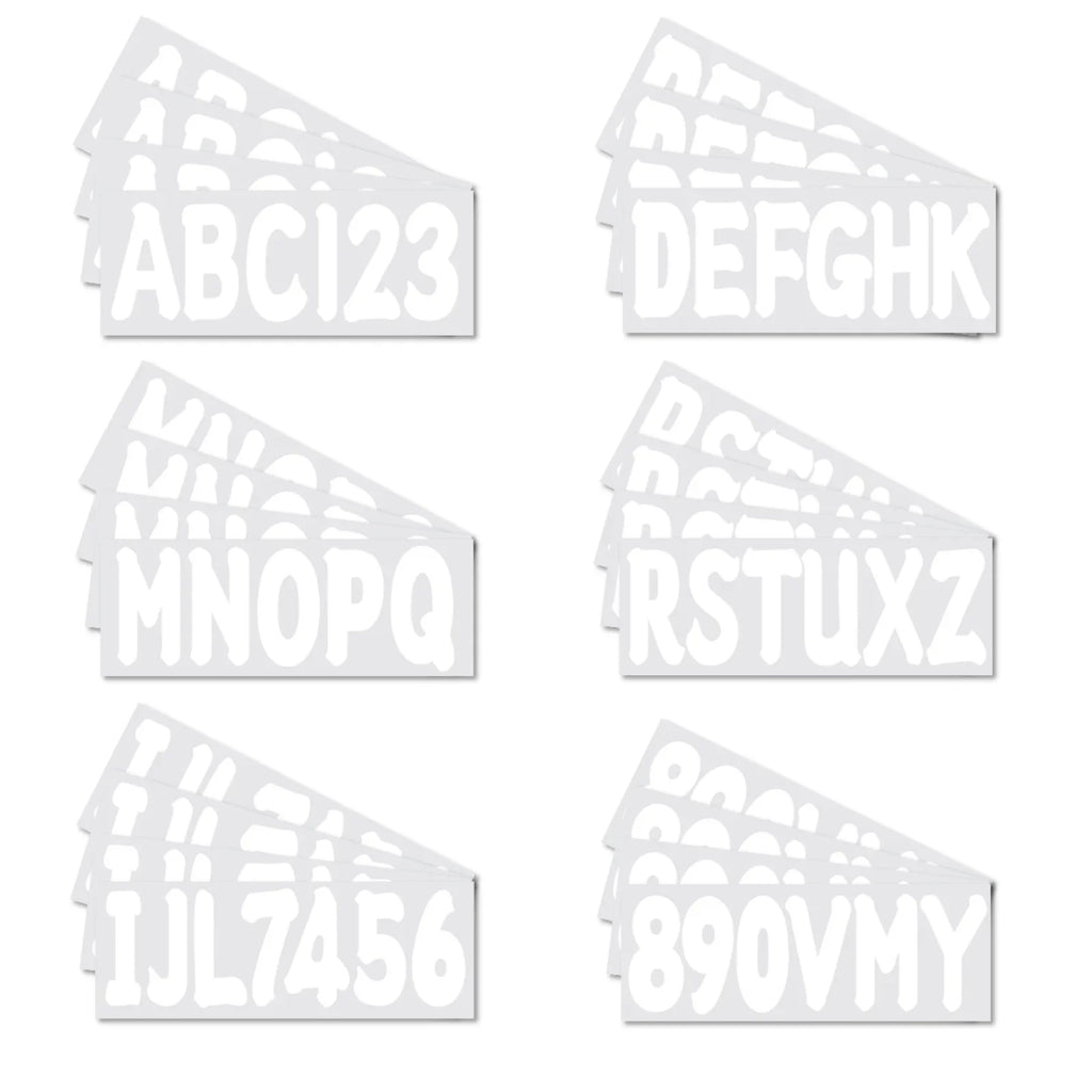 Boat Registration Decals A-Z & 0-9 for Customization