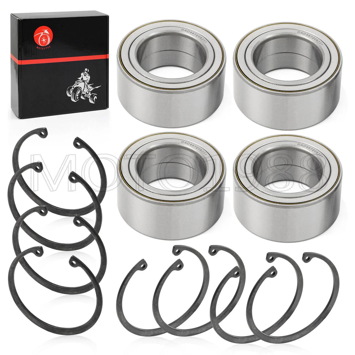 Set of 4 Front & Rear Wheel Bearings for Polaris Sportsman 550 (2009–2014) 3514627