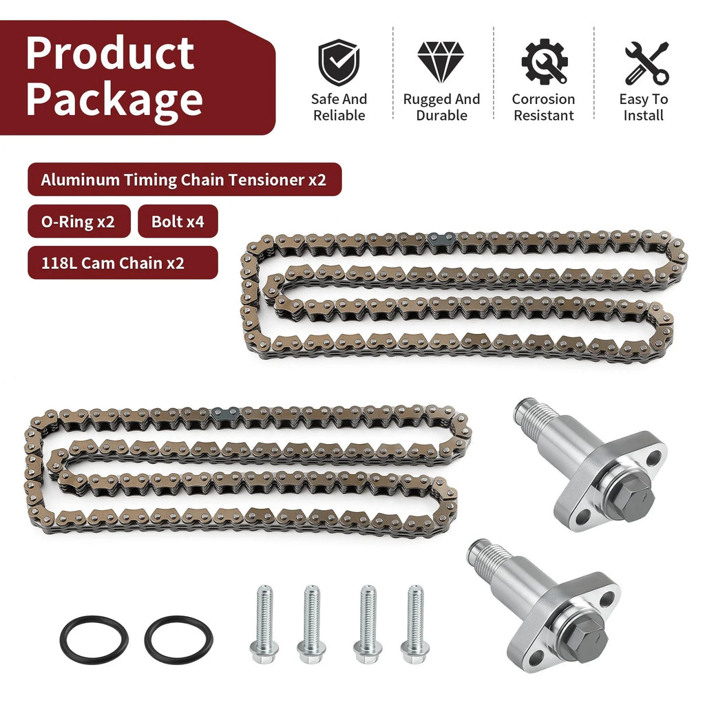 2X Cam Timing Chain Tensioner Kit for Can-Am Commander Max 1000 1000R 800 800R