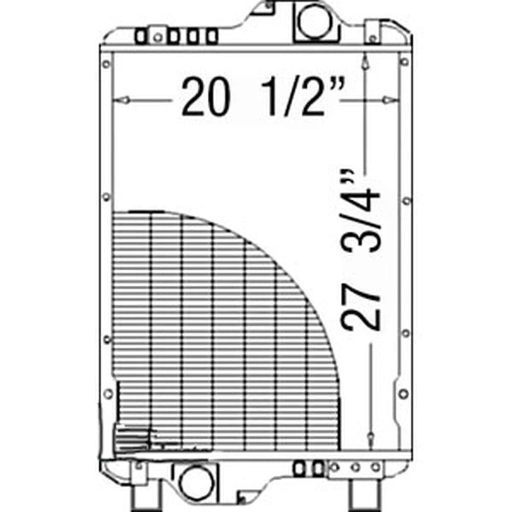 Radiator - Aluminum Core Fits Case IH 87352193