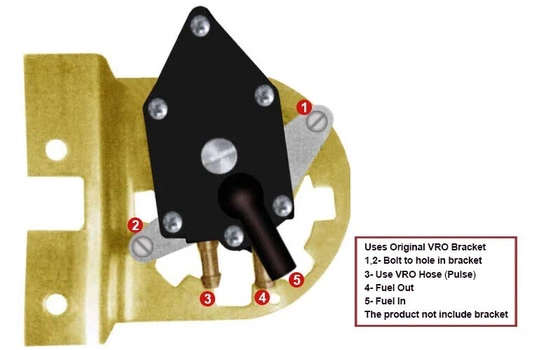 Fuel Pump Replacement Kit for Johnson Evinrude 3 CYL 60 70 VRO Models (All)