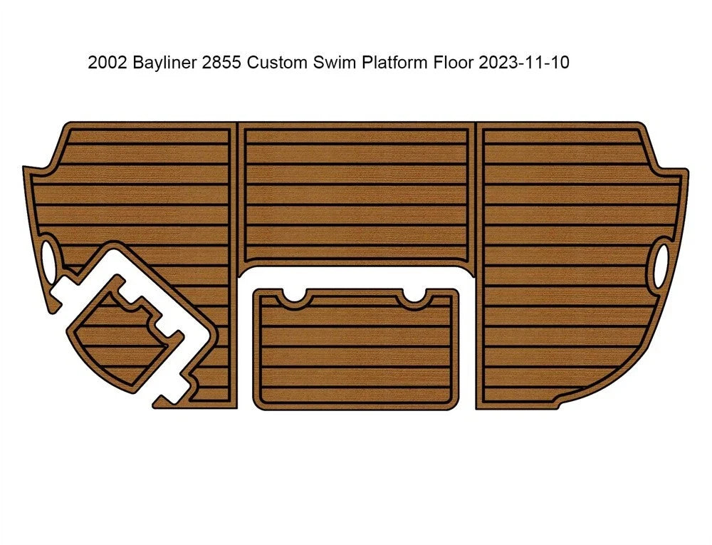 Swim Platform Pads for Bayliner 2855 (2002) - EVA Foam Teak Mat Flooring