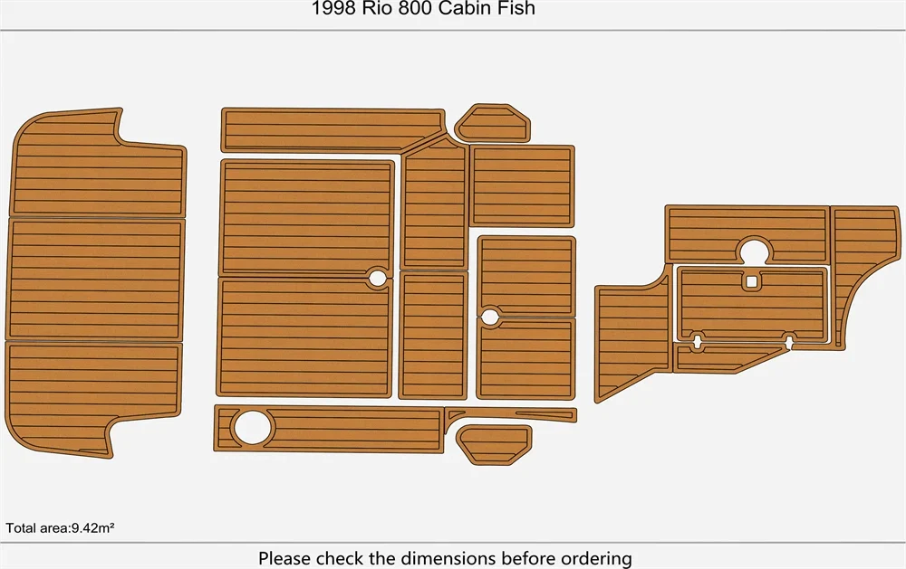 EVA Pad Teak Flooring Mat for Rio 800 (1998)