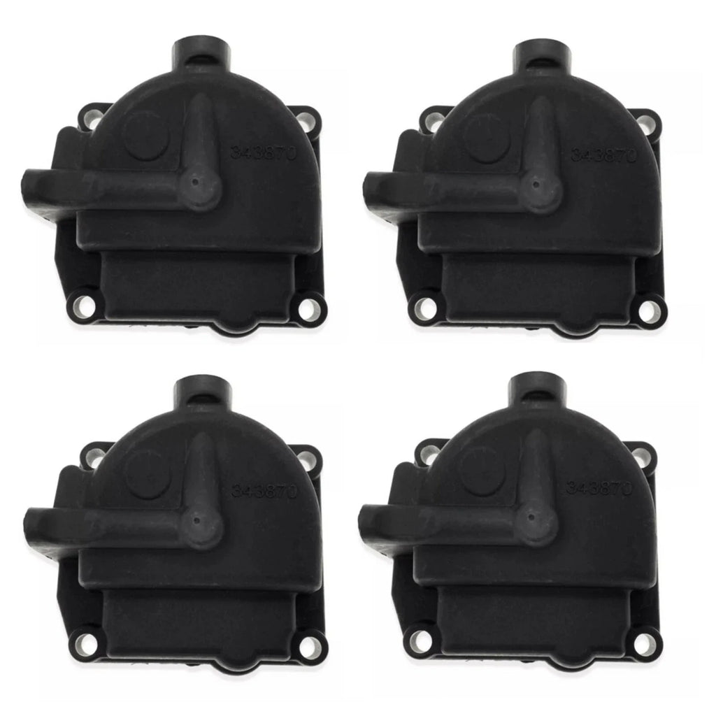 Set of 4 Carburetor Float Chamber Carb Bowl 433000 for Johnson Evinrude (90-175hp)