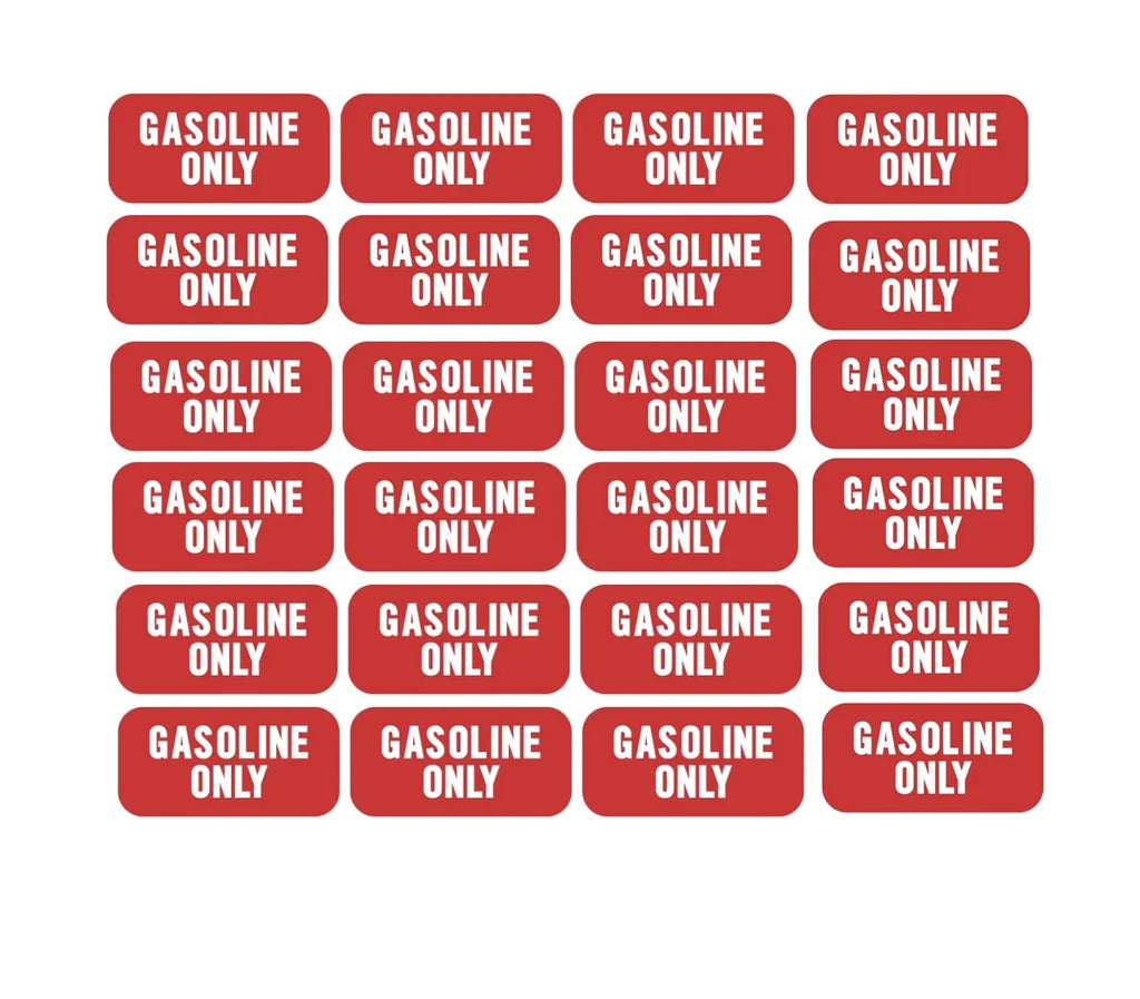 24Pcs Gasoline Only Fuel Caution Warning Decal for Gas Tank