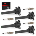 Set of 4 Ignition Coils w/Spark Plug for Yamaha RX1800 AX190 SX190 (2012–2018)