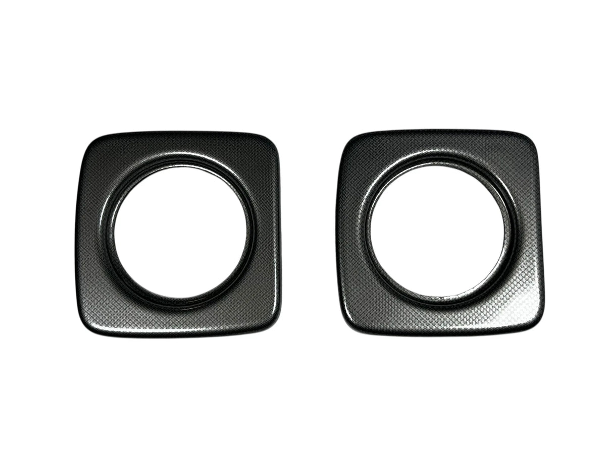 Marine Carbon Gauge Trim with 3 3/8in Diameter Cutout, 2 Pack