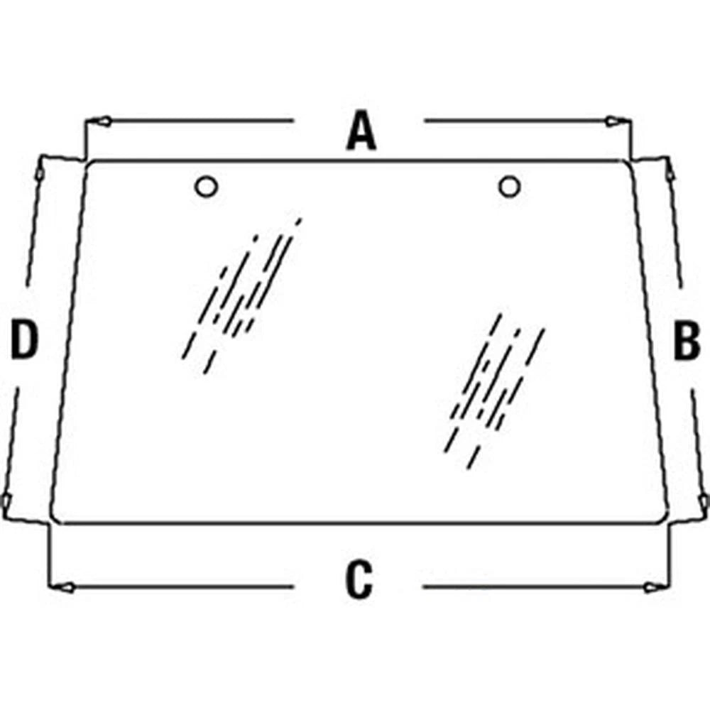 Cab Glass - Windshield Fits John Deere 6110 6200 6210 6300 6310 6400 6410 L78733