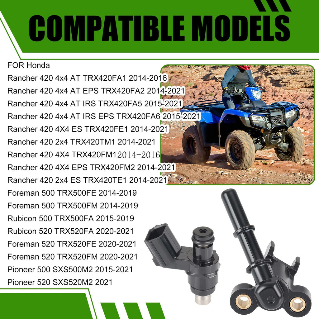 Fuel Injector & Joint Cap for Honda Rancher 420 TRX420 (2014–2021) 16422-HR3-A41