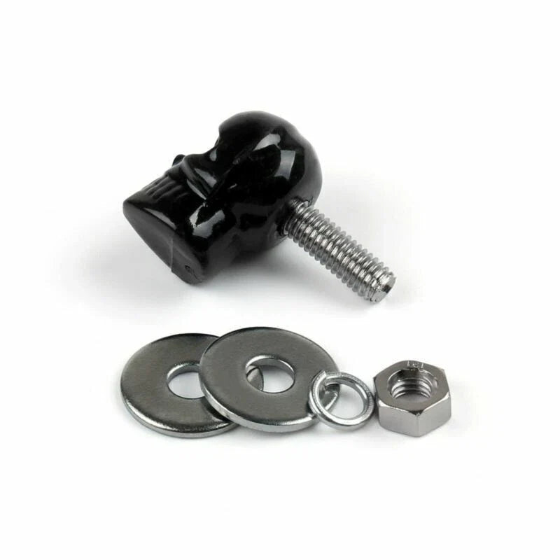 2X Black Skull License Plate Frame Screw Bolt T9 for Universal Motorcycle
