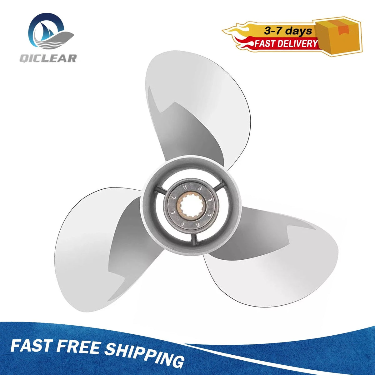 10 1/4 X 15 Stainless Steel Boat Propeller Fit Yamaha Motor 25-60HP 13 Spline,RH