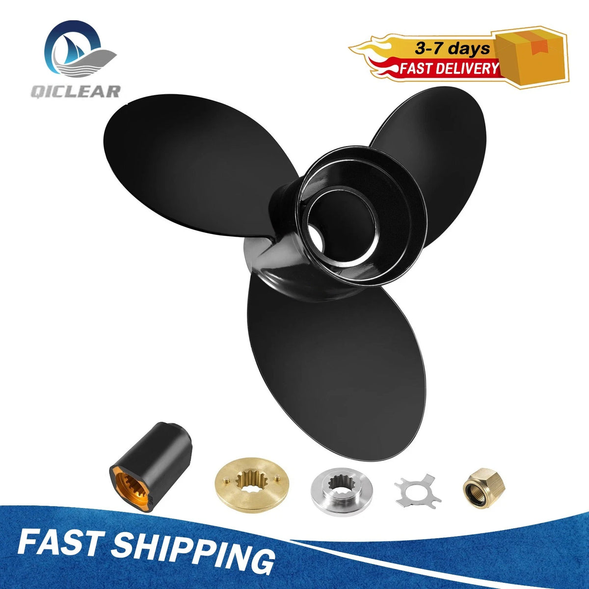 11 1/4 X 10 for Mercury 25-70HP Outboard Propeller 13 Tooth,RH - 48-73132A45