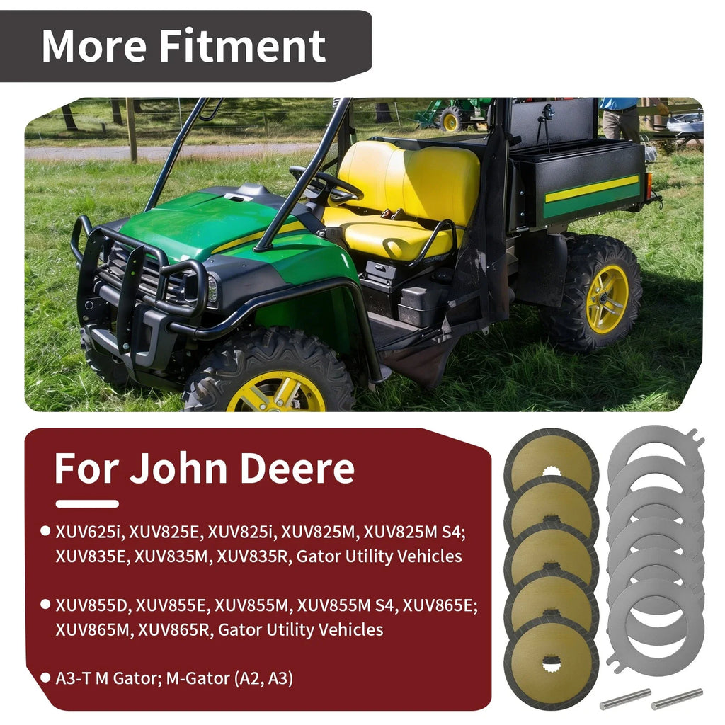 Wet Parking Brake Disk Kit for John Deere Gator XUV 625 825 835 855 865 (2010–2023)