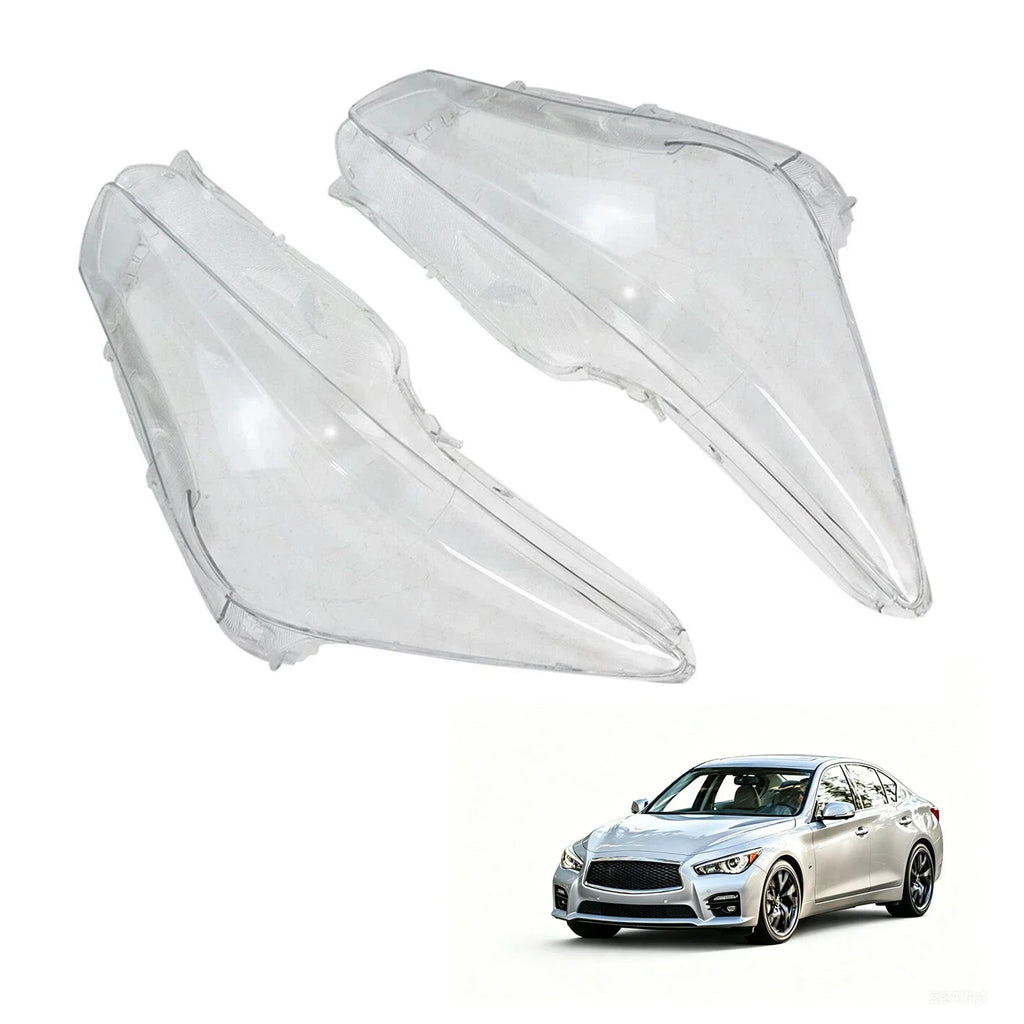 Pair of Headlight Lens Covers for Infiniti Q50 (2014–2021)